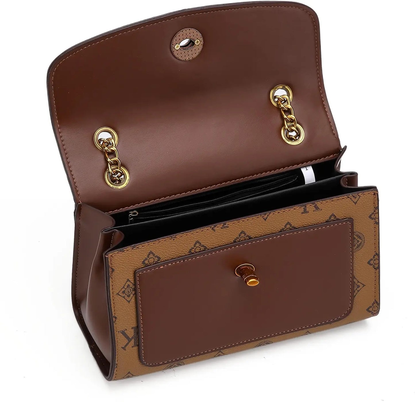 Monogram Chain Shoulder Bag — Premium Party Wear Sling Purse